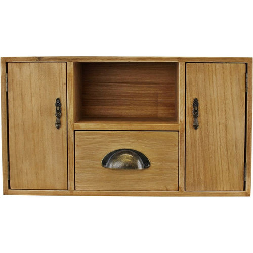 Small Wooden Cabinet - Classic Trinket Drawers with Cupboards Drawer & Shelf