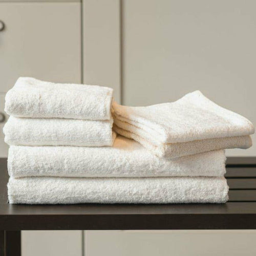 GIBIE - Natural Antibacterial Family Bath Towel Set for Sensitive Skin - Sun White