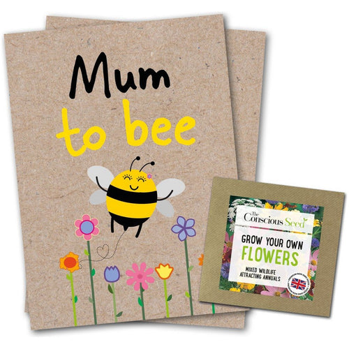 Sustainable Cards - Mum To Bee - Eco-Friendly Greeting Card with Flower Seeds