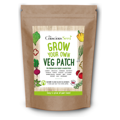 Eco-Friendly Vegetable Seed Kit - Non GMO & Plastic-Free - 15 Premium Seed Varieties