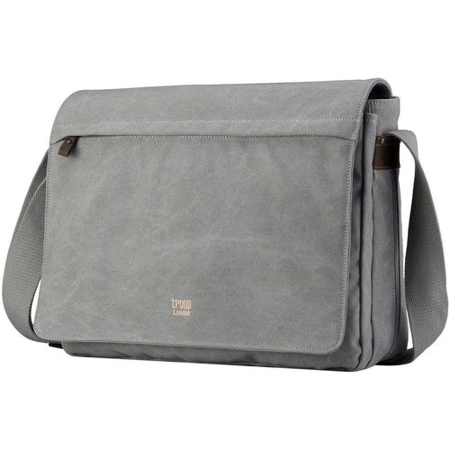 Canvas Laptop Messenger Bag - Troop London Classic  - 18'' Diagonally