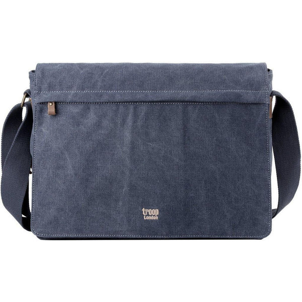 Canvas Laptop Messenger Bag - Troop London Classic  - 18 Diagonally 6