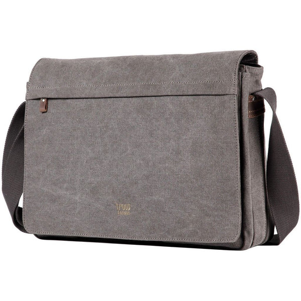 Canvas Laptop Messenger Bag - Troop London Classic  - 18 Diagonally 18