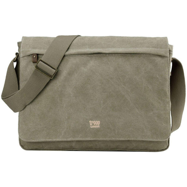 Canvas Laptop Messenger Bag - Troop London Classic  - 18 Diagonally 12