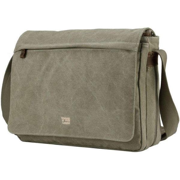 Canvas Laptop Messenger Bag - Troop London Classic  - 18 Diagonally 13