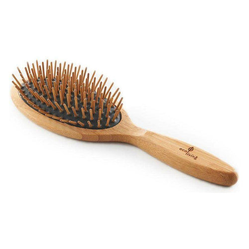 ecoLiving - Eco Friendly Vegan Sustainable Bamboo Wooden Hairbrush