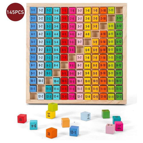 Wooden Learning Toy- Times Table Board - Montessori Math for Kids 3+