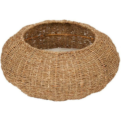 Natural Cat Bed - Wicker Seagrass Basket - Small Dog Bed Basket & Cushion