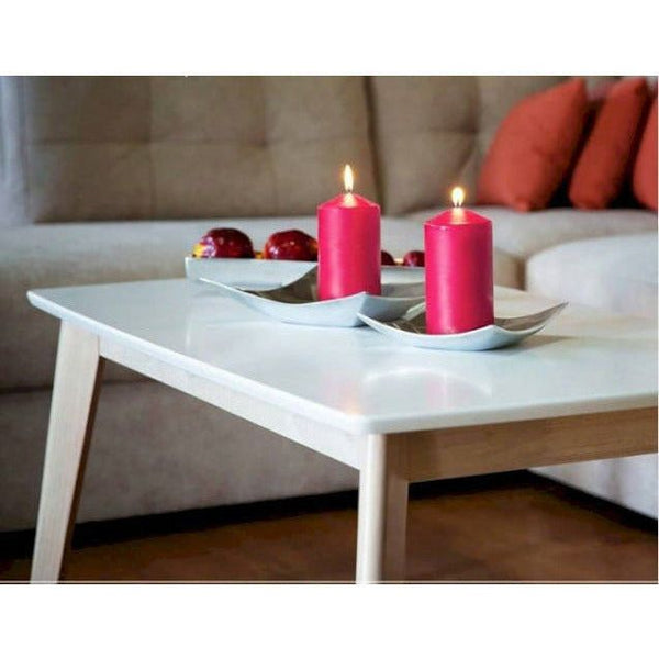 Pillar Candles - Pack of 4 - Red or Ivory - 3 Sizes - Decorative Candle Set 7