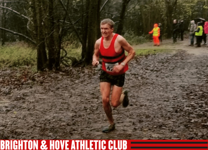 Kevin Moore running for Brighton & Hove Athletics Club