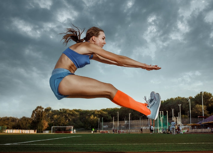 Athlete Jumps in Bad Weather