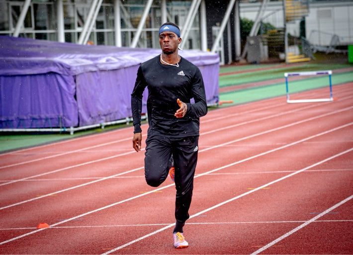 Destiny Ogali sprint training