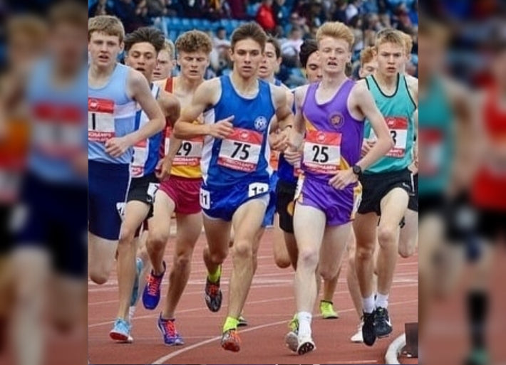 Charlie Competing at an English Schools Championship