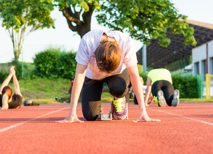 Sprinter Practicing in Hot Weather