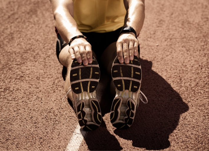 Runner recovering after race