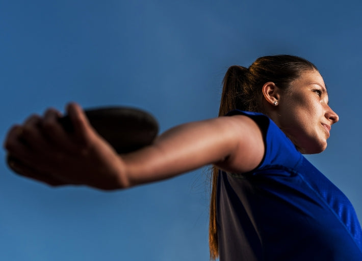 Female Discus Athlete Ready to Throw