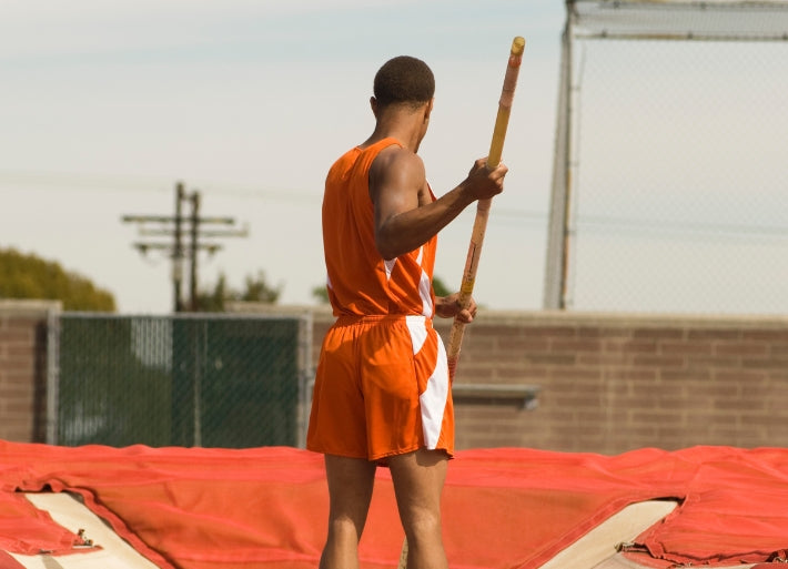 Male Pole Vaulter Getting Ready to Run