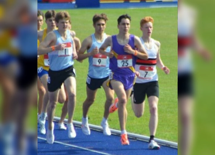 Charlie Competing in a Middle Distance Race at English Schools