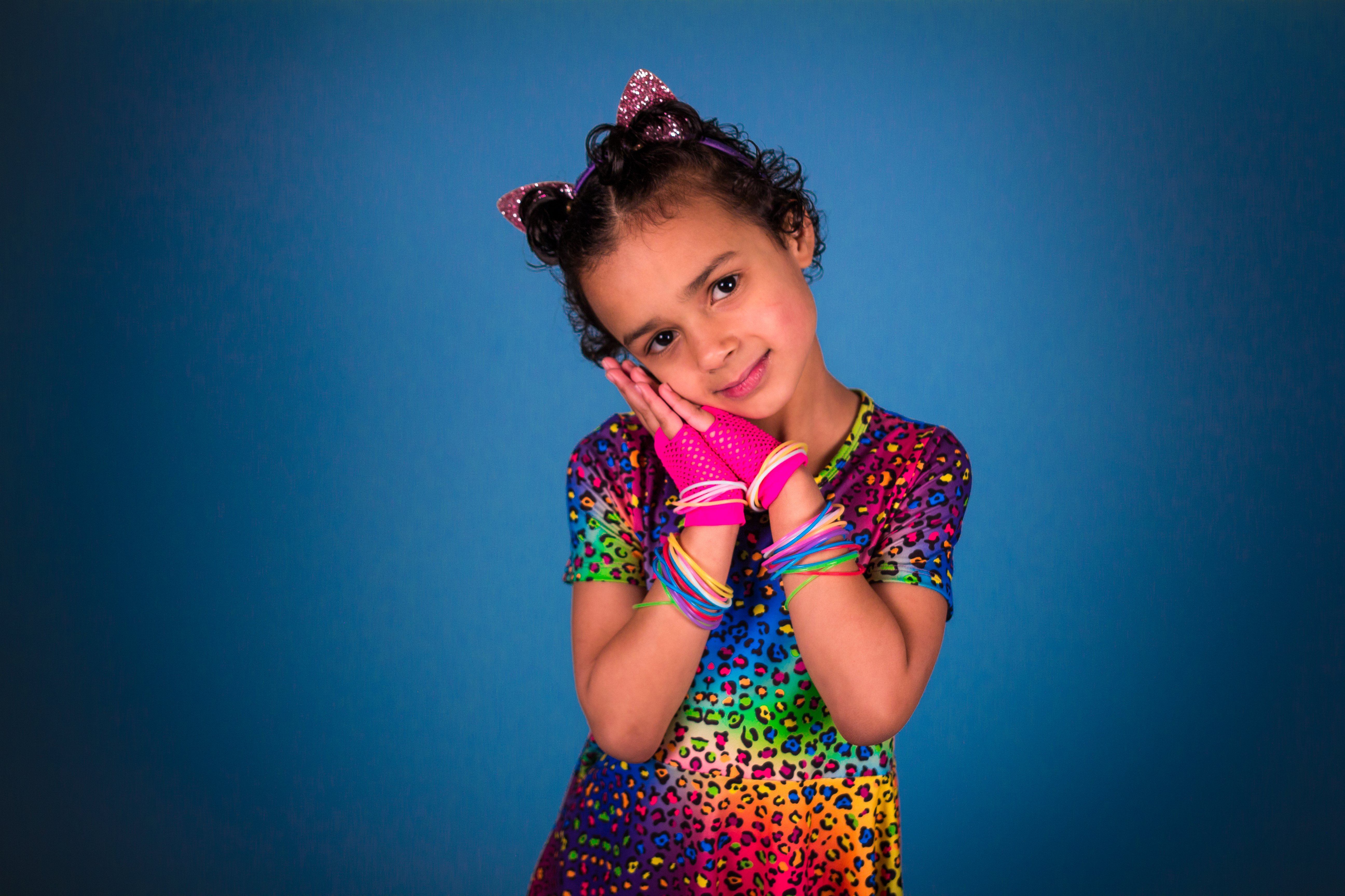 #Rainbow Leopard Dress Just For Littles 
