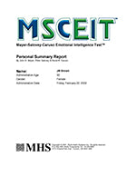 The MSCEIT Personal Summary Report