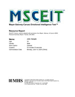 The MSCEIT Resource Report
