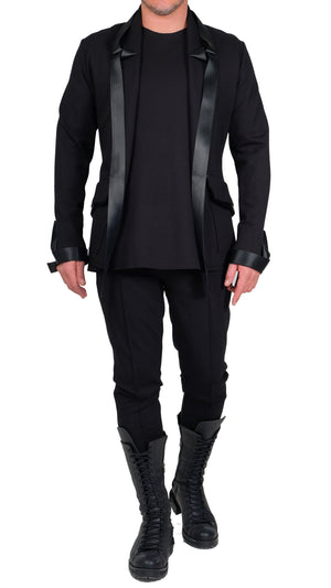 MEN'S TAILORED SWEATSHIRT BLAZER - LEATHER EFFECT by DAVID'S ROAD - Shop  Untitled NYC