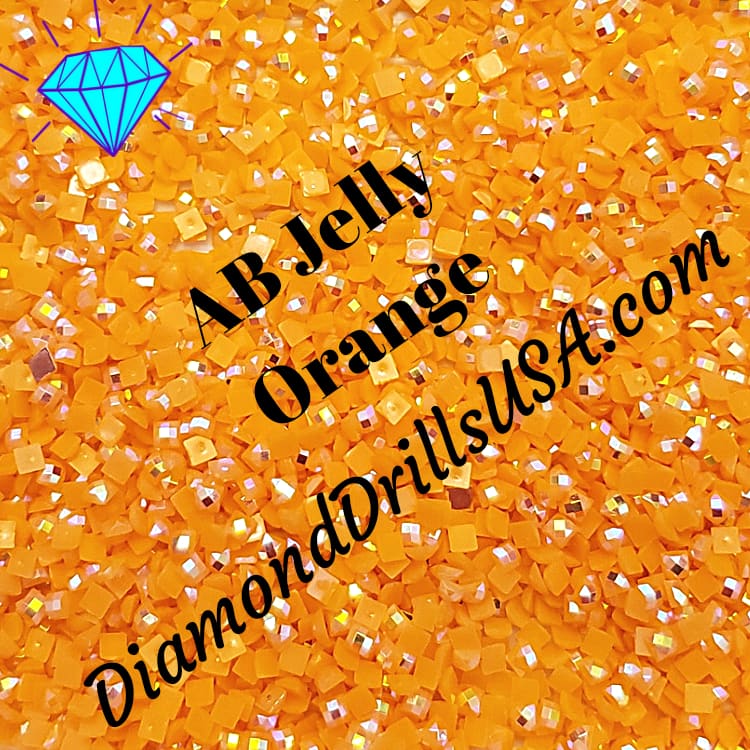 AB Orange Jelly SQUARE Aurora Borealis 5D Diamond Painting 