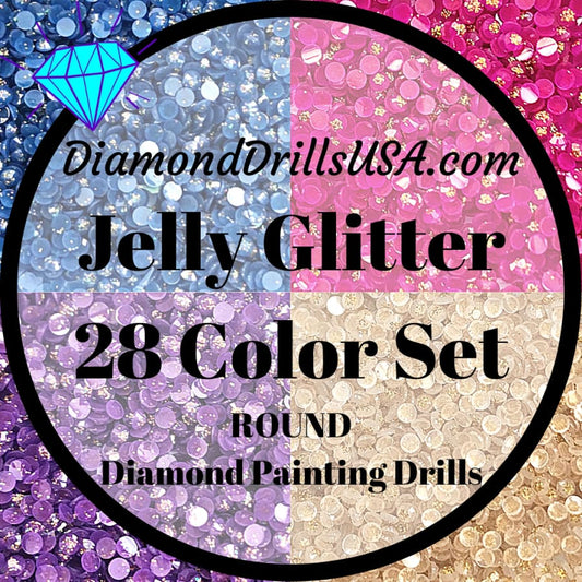Orange Jelly Glitter SQUARE Diamond Painting Drills 16 Bulk