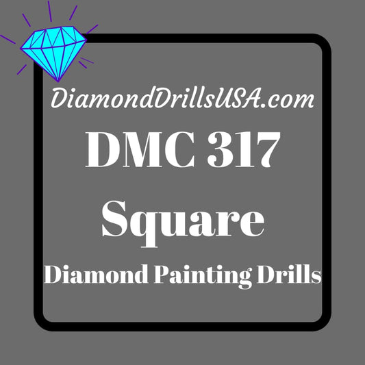 DiamondDrillsUSA - DMC 318 SQUARE 5D Diamond Painting Drills Beads DMC 318  Light Steel