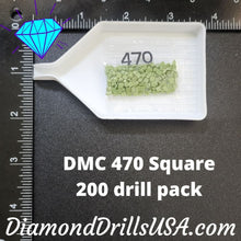 Load image into Gallery viewer, DMC 470 SQUARE 5D Diamond Painting Drills Beads DMC 470 