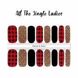 All The Jingle Ladies Nail Wraps 100% Nail Polish Stickers Nail Strips