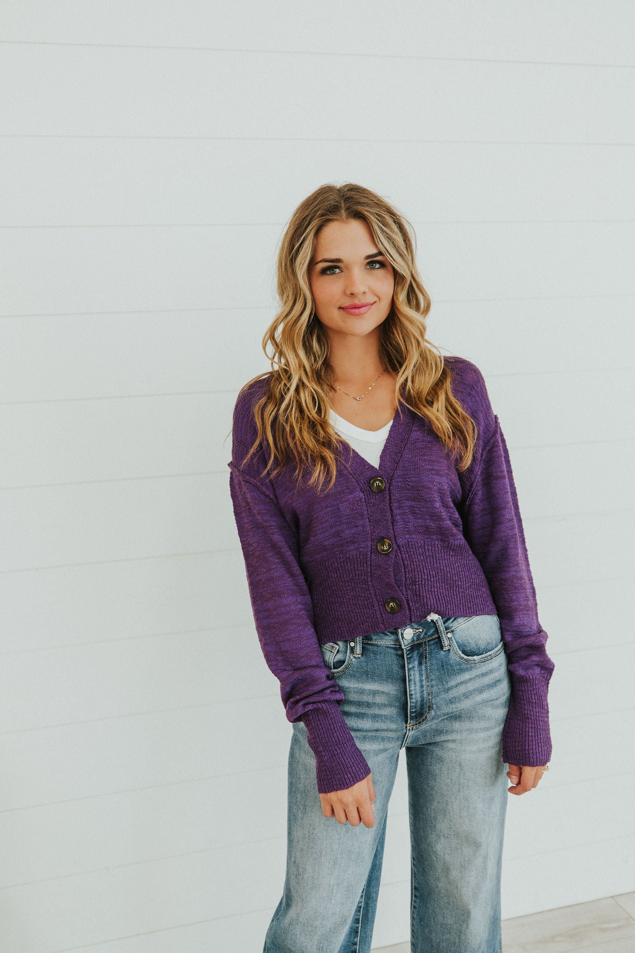 All Figured Out Button Front Cardigan