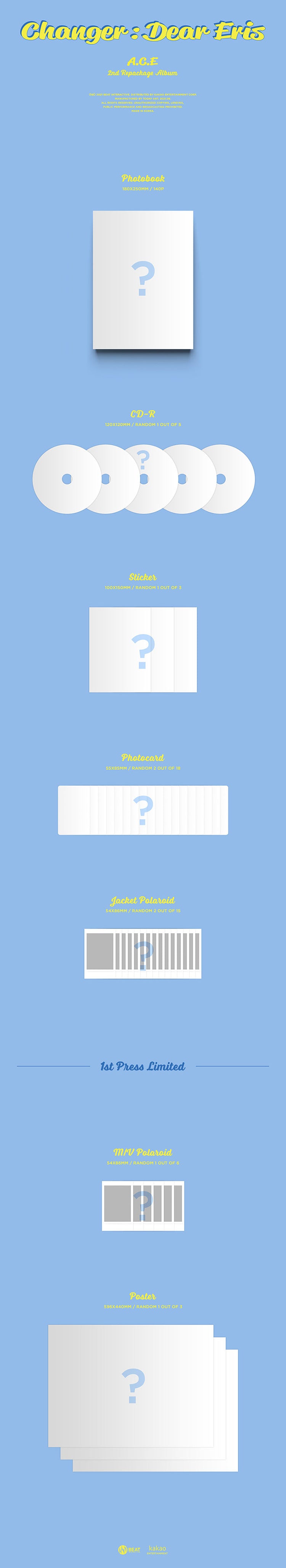 A.C.E - 2nd Repackage Album Changer : Dear Eris