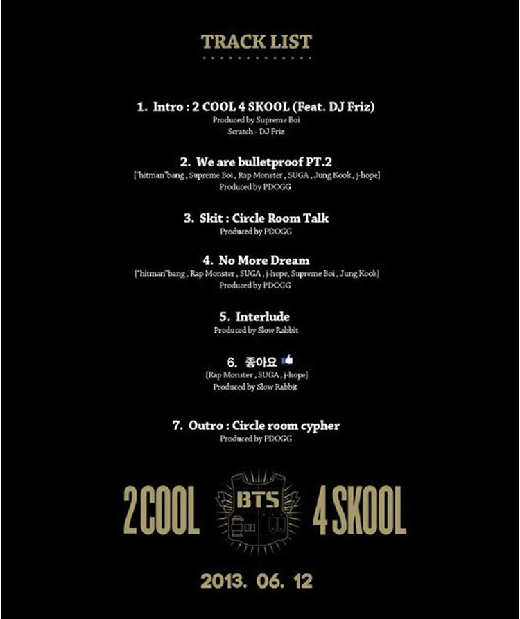 BTS - 1st Single Album [2 Cool 4 Skool]
