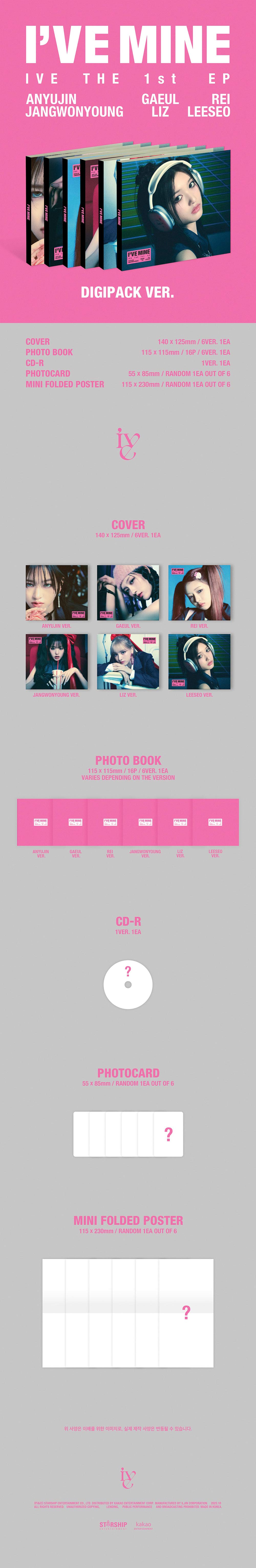 IVE - 1ST MINI ALBUM [I'VE MINE] Digipack Ver.