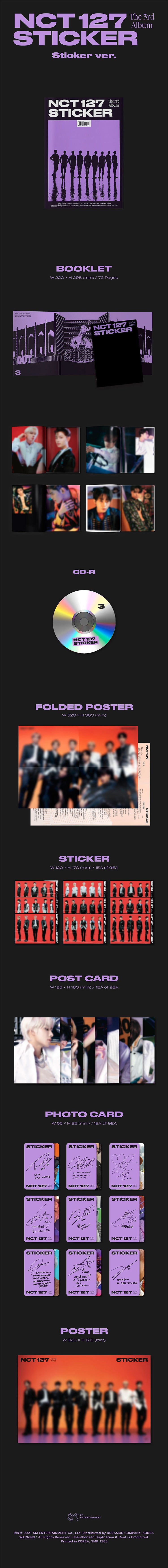 NCT 127 - 3rd Album Sticker Sticker Ver.