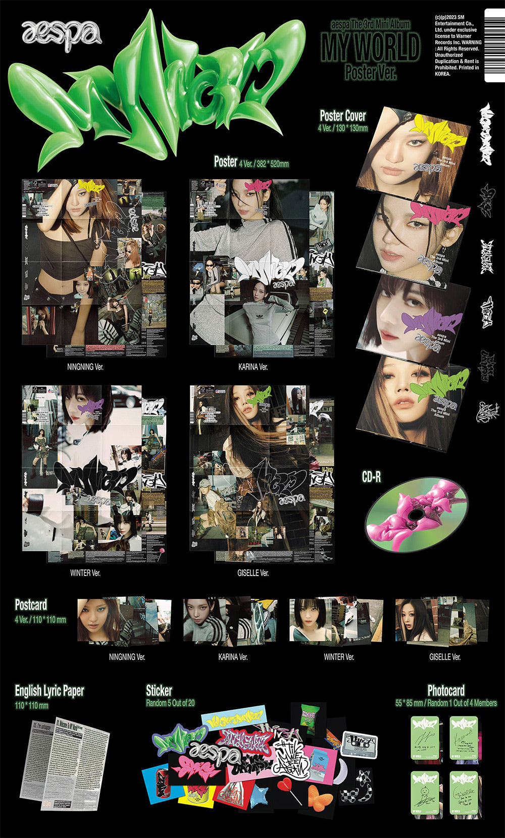 aespa - 3rd Mini Album [MY WORLD] Poster Ver.