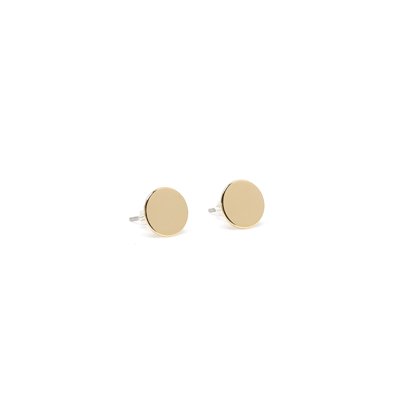 Flat Circle Stud Earrings - MOORTOWN.