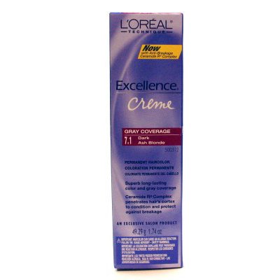 4th Ave Market: L'Oreal Excellence Creme Permanent Hair Color, Dark Ash Blonde #7.1, 1.74 oz