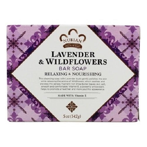 4th Ave Market: Nubian Heritage Soap Bar, Lavender and Wildflower, 5 Ounce