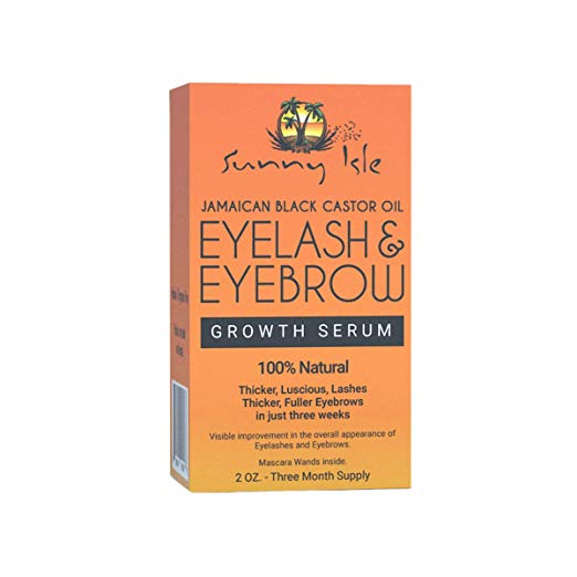 4th Ave Market: Sunny Isle Jamaican Black Castor Oil Eyelash & Eyebrow Growth Serum, Orange, 2 Ounce