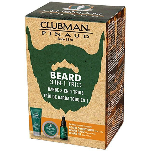4th Ave Market: Clubman Beard 3 Piece Kit (Beard Conditioner Balm & Oil)