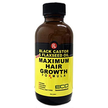 4th Ave Market: Eco Style Black Castor and Flaxseed Maximum Hair Growth Oil, 2 Ounce