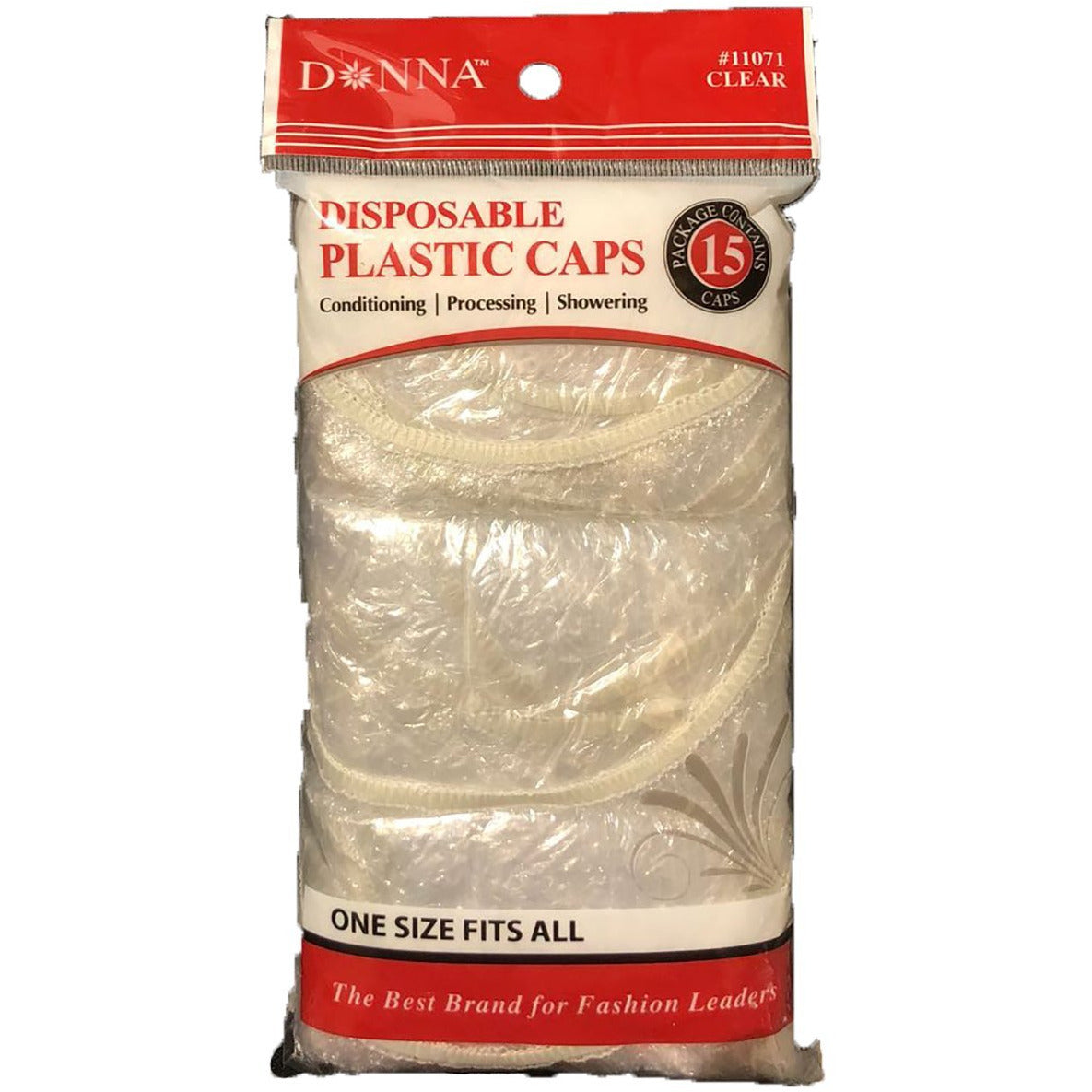4th Ave Market: Donna Disposable Plastic Caps, 15 pcs