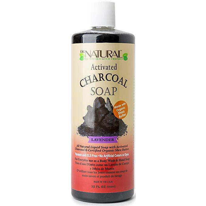 4th Ave Market: Dr. Natural Activated Charcoal Liquid Soap- 32oz. (Lavender)