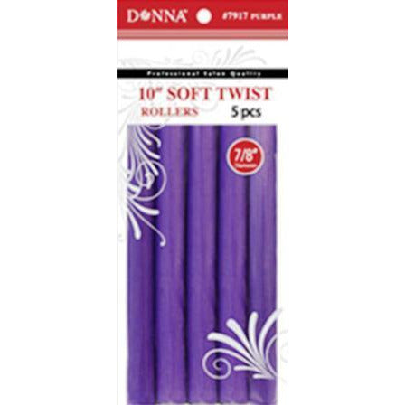 4th Ave Market: Donna Collection 10 Soft Twist Rollers, Purple