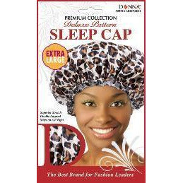 4th Ave Market: Donna Collection Premium Deluxe Pattern Extra Large Sleep Cap, Leopard Pattern