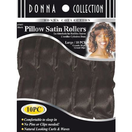 4th Ave Market: Donna Pillow Satin Rollers, 10 pcs