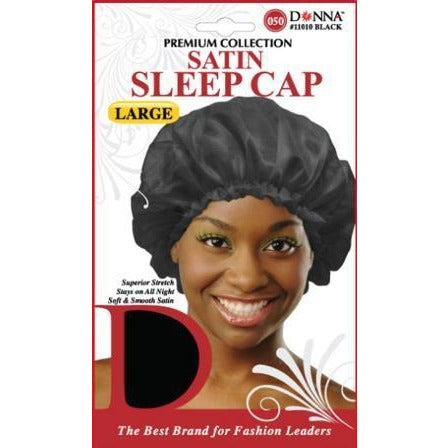 4th Ave Market: Donna Sonna Satin Sleep Cap - Black