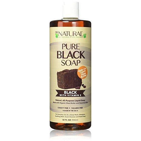 4th Ave Market: Dr. Natural Pure Black Soap With Shea Butter, 32 Ounce